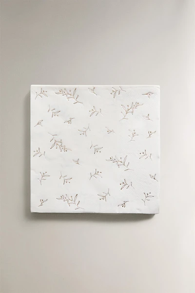 SET OF CHRISTMAS BRANCH PAPER NAPKINS (SET OF 20)