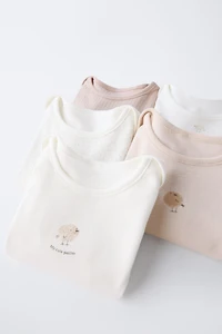 LOT DE CINQ BODYS POUSSINS