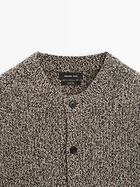 Cardigan en maille chinée 100 % laine