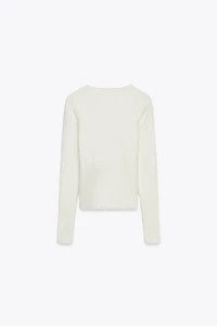 RIBBED SQUARE NECK TOP