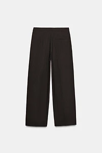 DOUBLE WAISTBAND WIDE-LEG PANTS