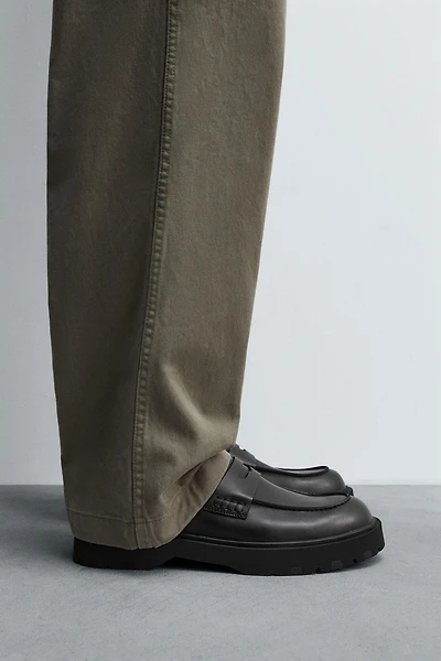 LEATHER PENNY LOAFERS