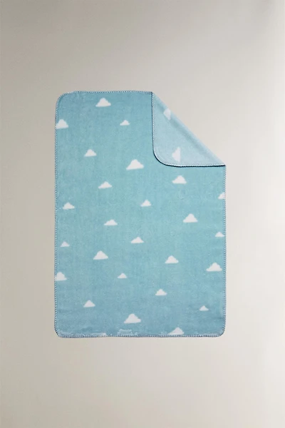 PLAID POLAIRE ENFANT NUAGES