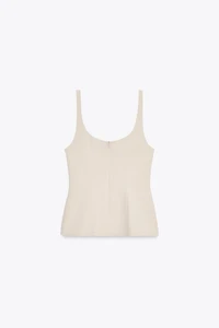 ZIPPER PEPLUM TOP