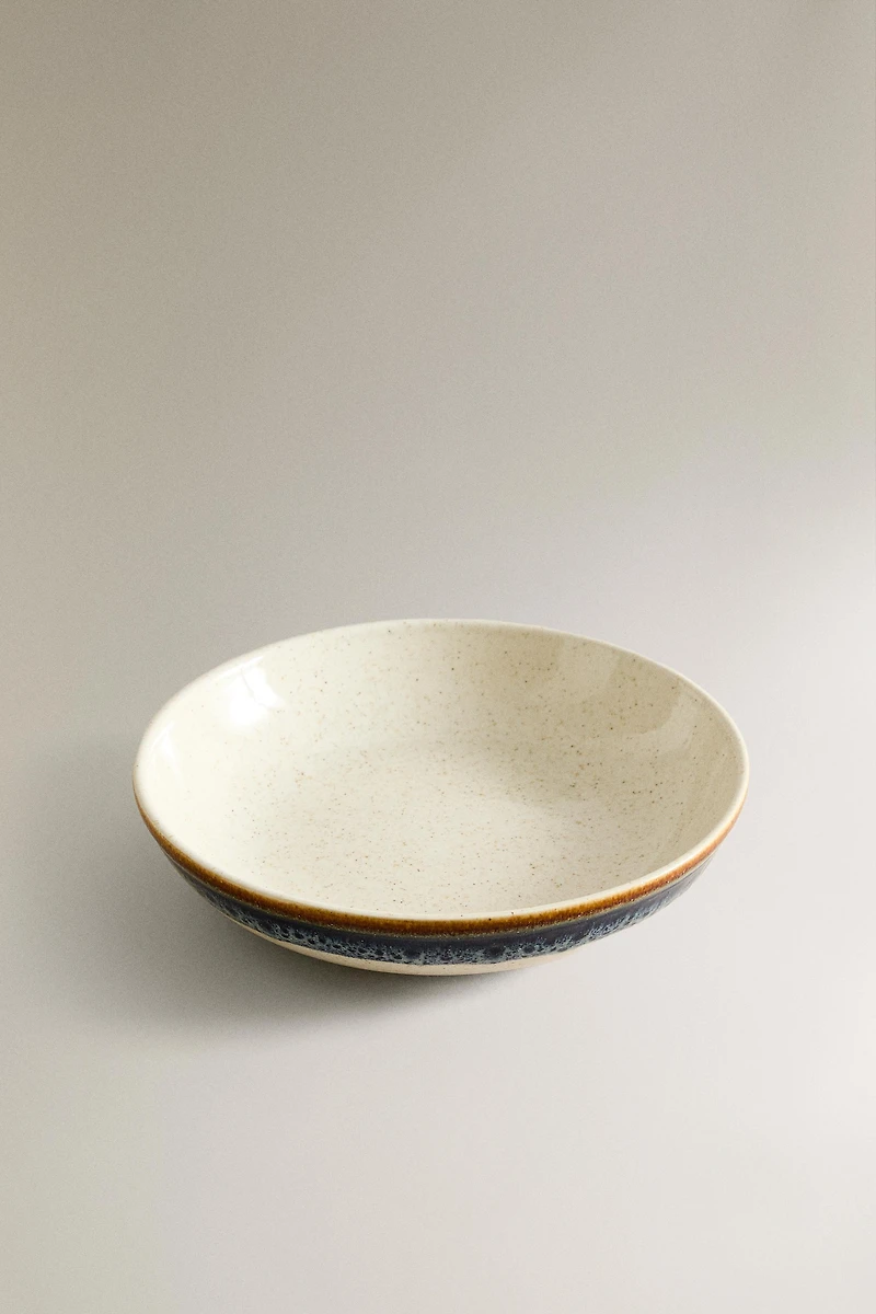 ASSIETTE CREUSE GRÈS