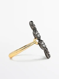 Antique rhinestone ring