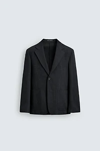 RELAXED FIT TEXTURED BLAZER