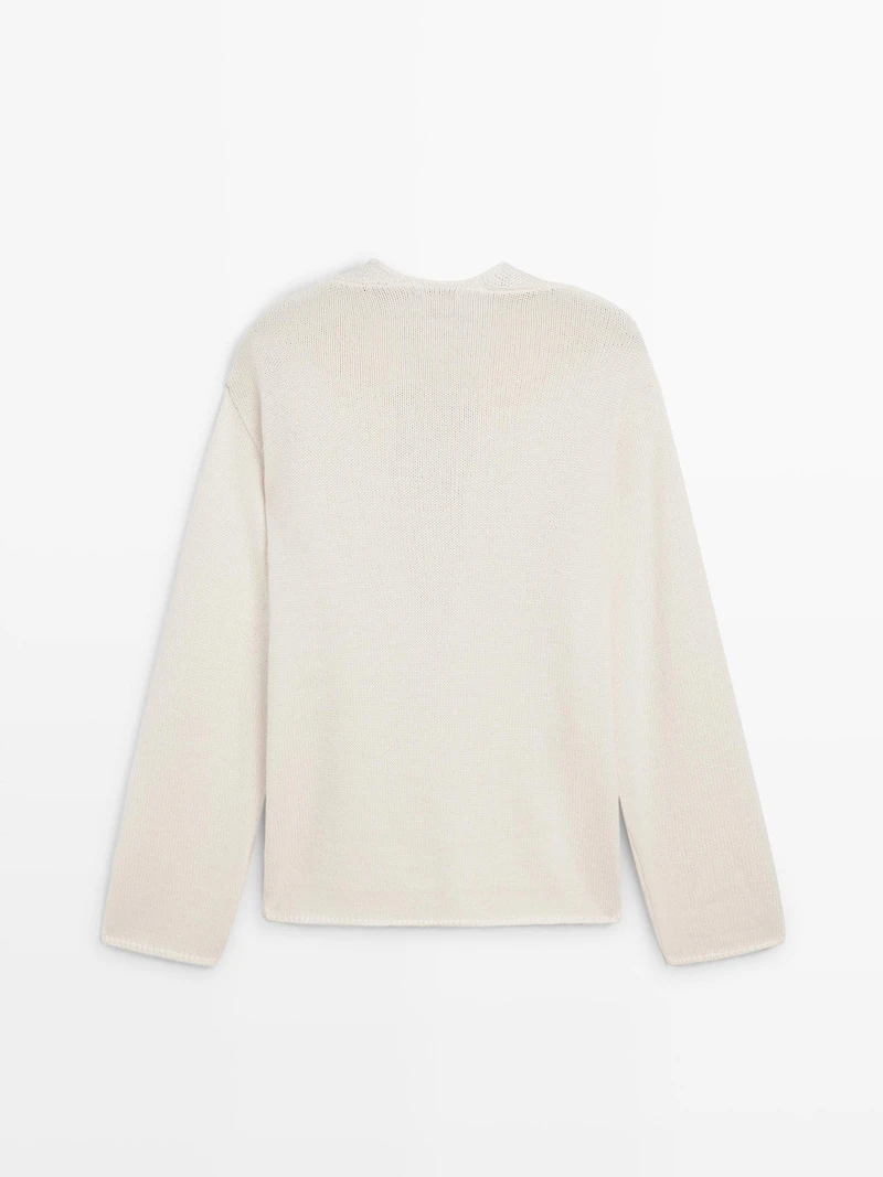 Knit alpaca and silk V-neck sweater - LIMITED