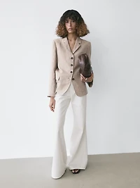 100% linen melange blazer