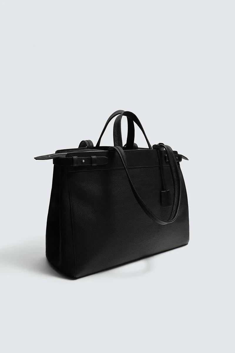 LEATHER SHOPPER BAG