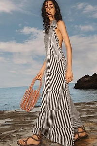 LIMITED EDITION STRIPED HALTER DRESS