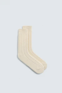 RIBBED WOOL BLEND SOCKS AARON LEVINE X ZARA