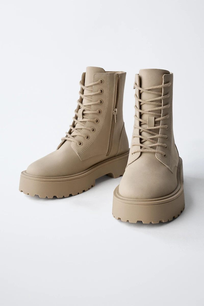 LACE-UP ANKLE BOOTS