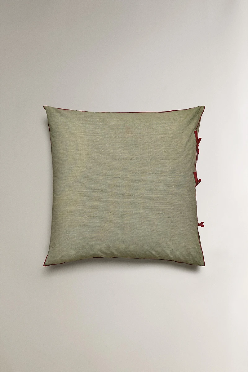 TAIE D’OREILLER RAYURES OVERLOCK