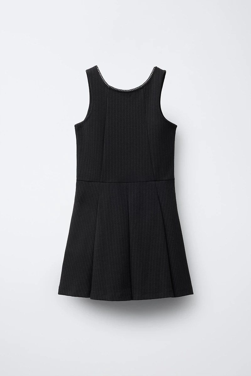 PINSTRIPE PINAFORE DRESS