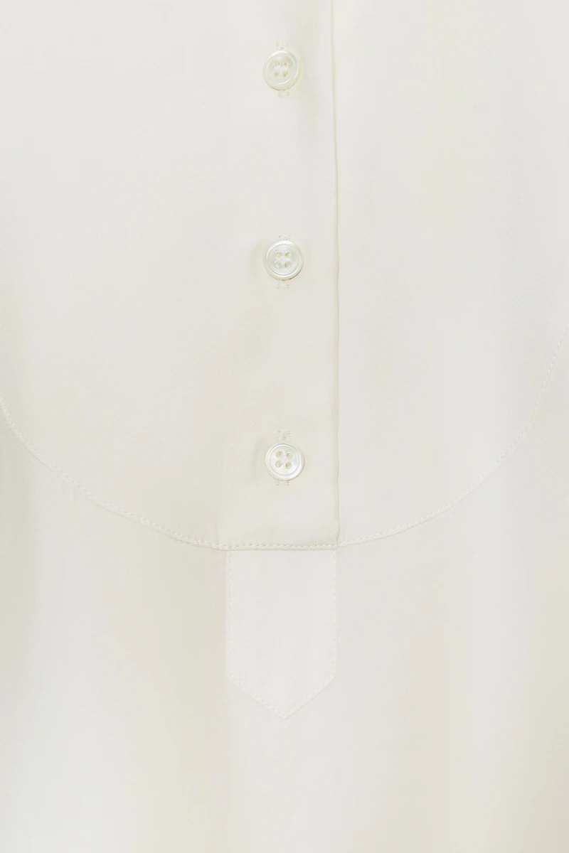 100% SILK BIB SHIRT ZW COLLECTION LIMITED EDITION