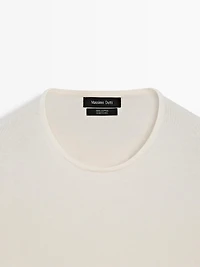 Pull col rond 100% coton
