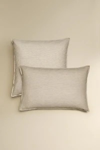 DYED THREAD STRIPED PILLOWCASE