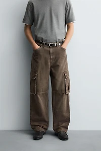 STRAIGHT FIT CARGO JEANS