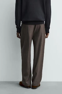PANTALON AVEC LAINE À PLIS