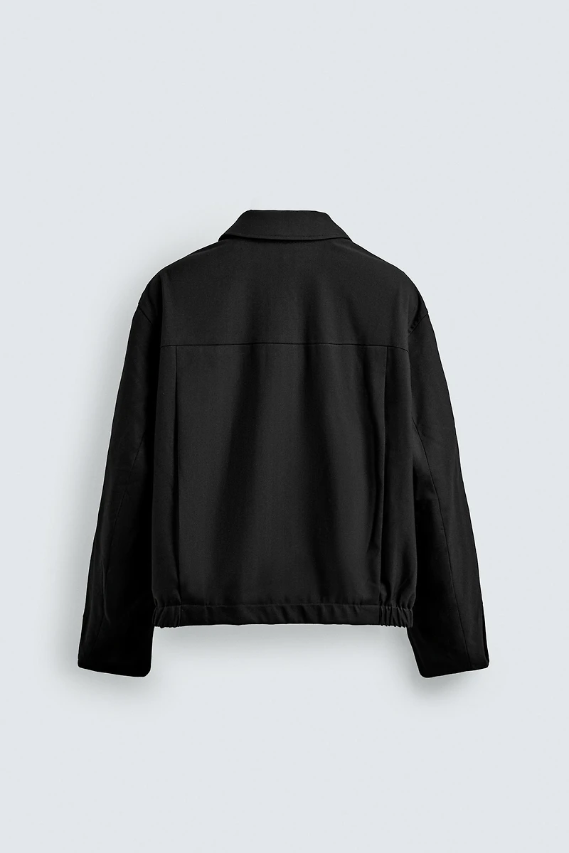 RELAXED FIT HERRINGBONE JACKET