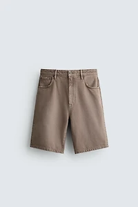 BERMUDA EN JEAN COUPE DÉCONTRACTÉE