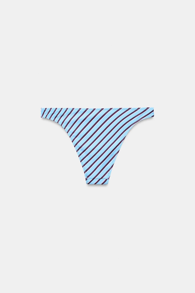 STRIPED PRINT BIKINI BOTTOMS