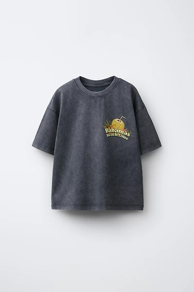 GARMENT DYE PRINTED T-SHIRT