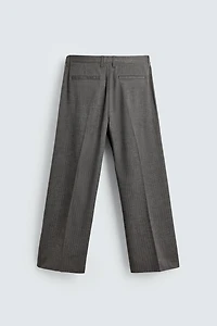 HERRINGBONE SUIT FLARE FIT PANTS