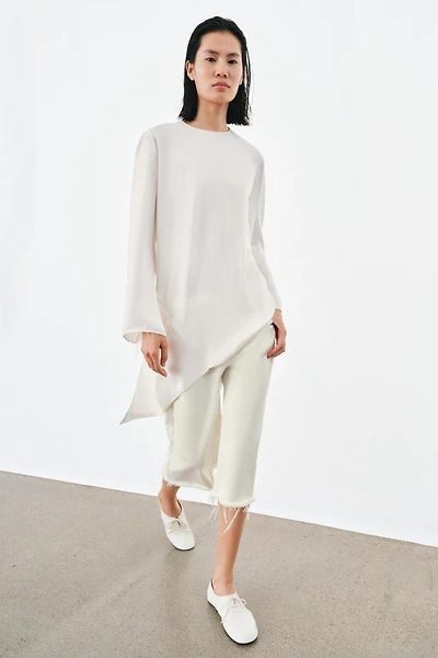 ZW COLLECTION SATIN ASYMMETRIC TOP