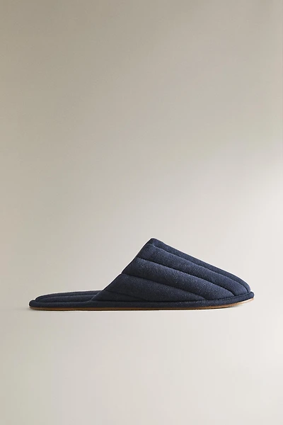 QUILTED MULE SLIPPERS