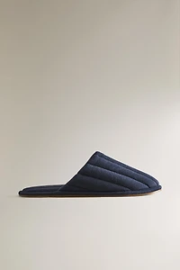 QUILTED MULE SLIPPERS