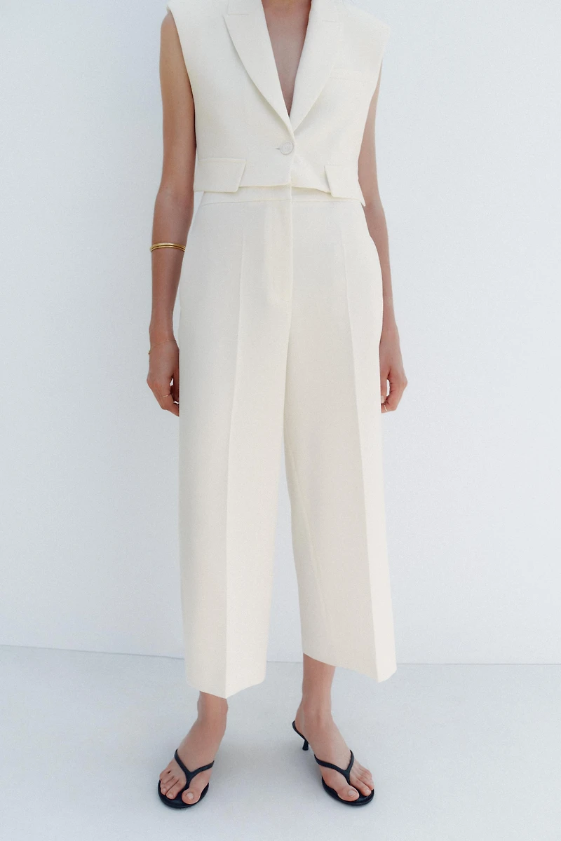 PANTALON JUPE-CULOTTE TAILLE HAUTE
