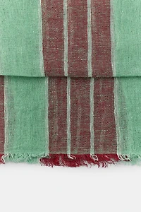 FOULARD 100 % LIN À IMPRIMÉ RAYURES