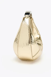 OVAL BAG WITH METAL HANDLE