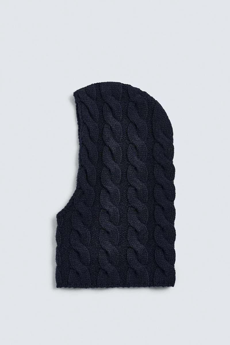 100% WOOL BRAID BALACLAVA