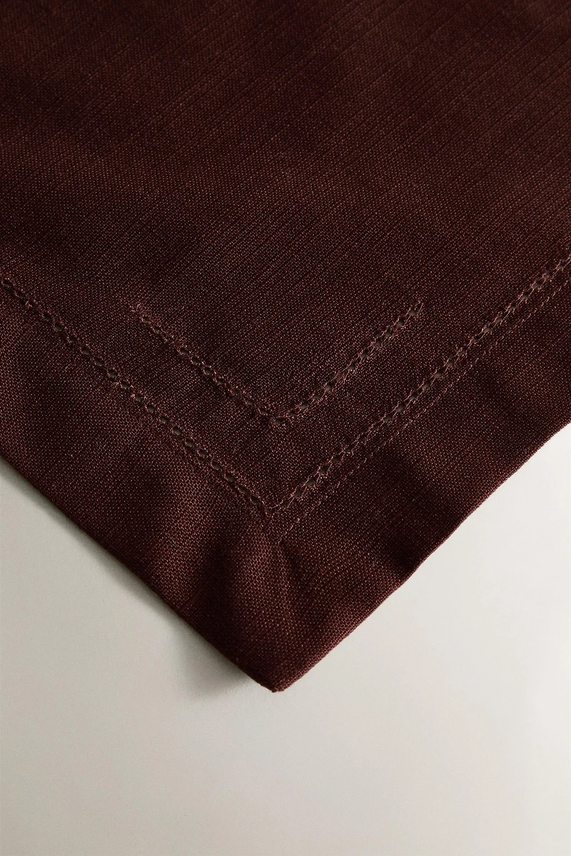 SET OF HEMSTITCHED COTTON NAPKINS (SET 2)