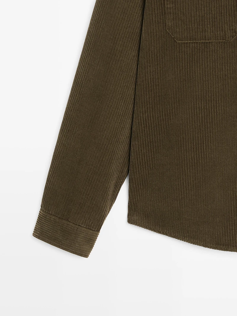 Corduroy overshirt with pockets