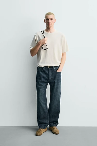 T-SHIRT REGULAR FIT EN COTON MÉLANGÉ