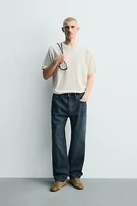 T-SHIRT REGULAR FIT EN COTON MÉLANGÉ