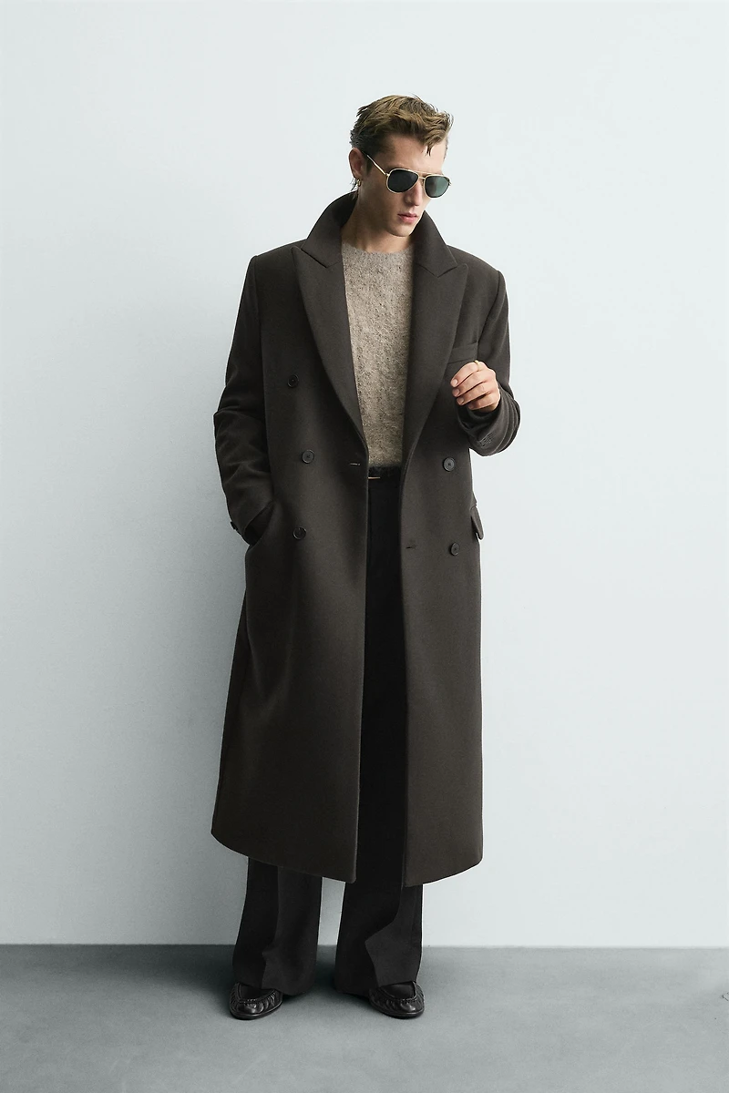 DOUBLE BREASTED WOOL BLEND MANTECO® LIMITED EDITION COAT
