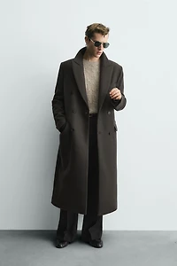 DOUBLE BREASTED WOOL BLEND MANTECO® LIMITED EDITION COAT