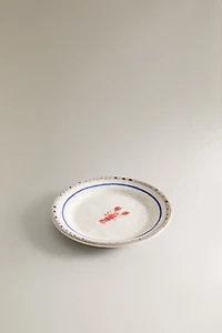ASSIETTE À PAIN GRÈS POISSON