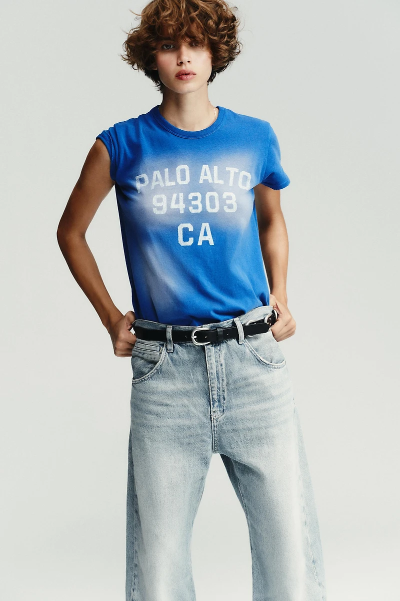 TRF OVERSIZED SHIFTED SEAM MID-RISE JEANS