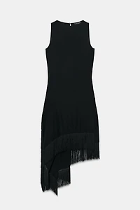 ASYMMETRIC FRINGED DRESS ZW COLLECTION