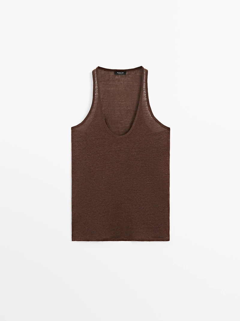 100% linen strappy top