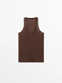 100% linen strappy top
