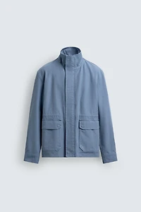 WASHED COTTON REGULAR FIT JACKET