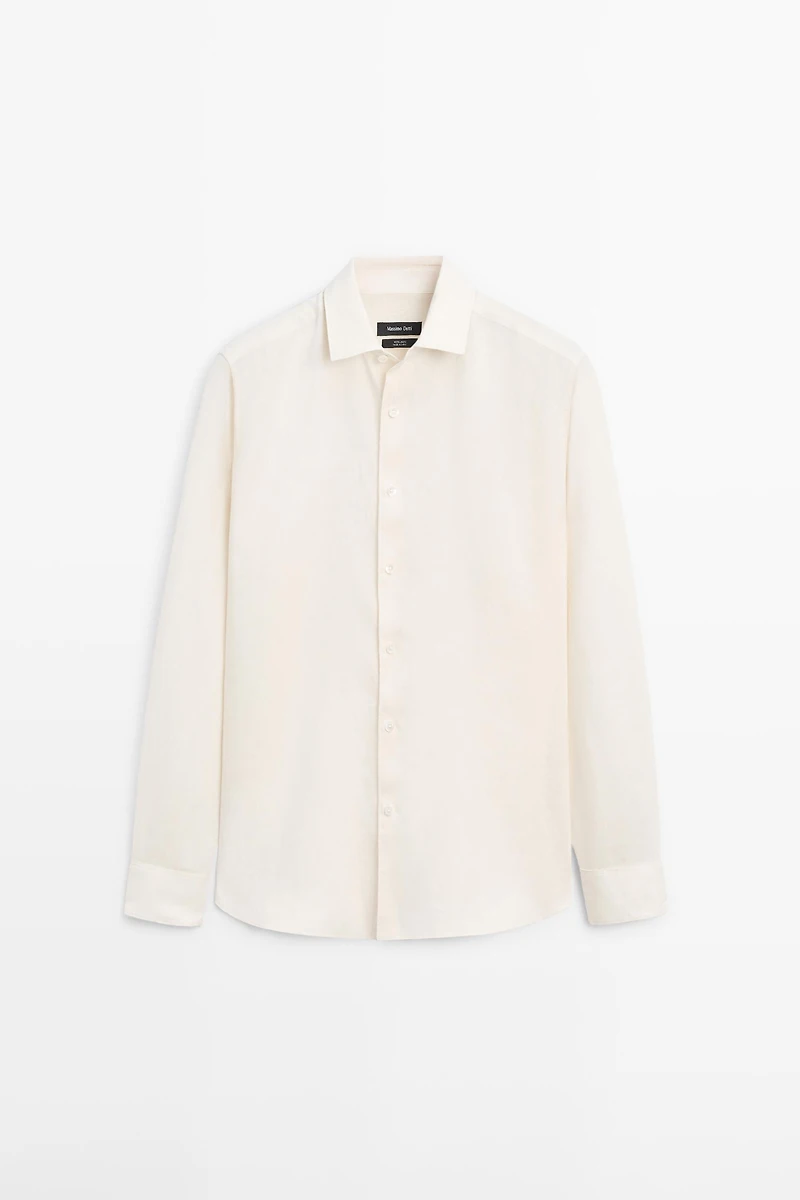 100% linen slim fit shirt