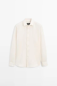 100% linen slim fit shirt